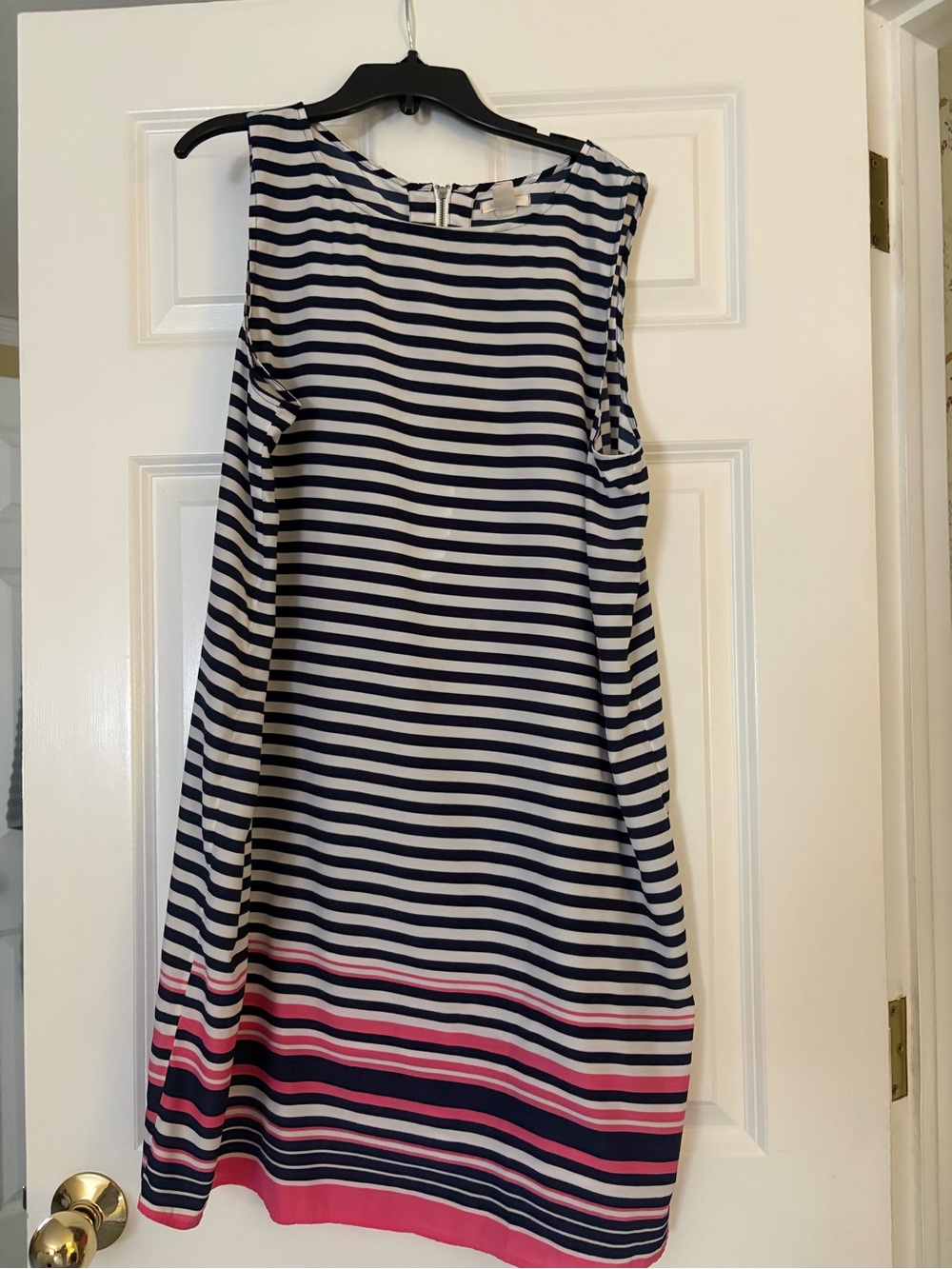 Caslon Navy, White & Pink Striped Sleeveless Mini Dress